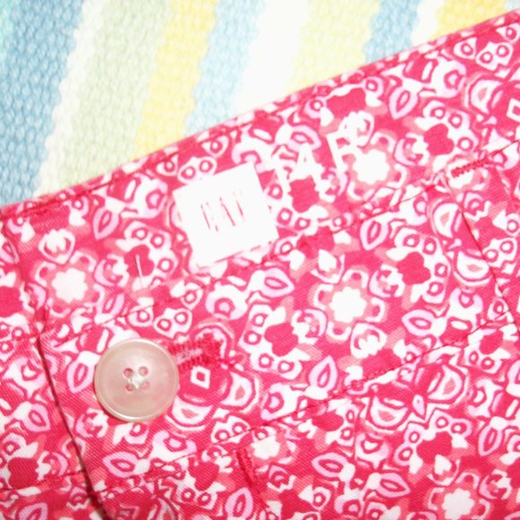 GAP Red deco tile chino shorts size 14R - Picture 3 of 8